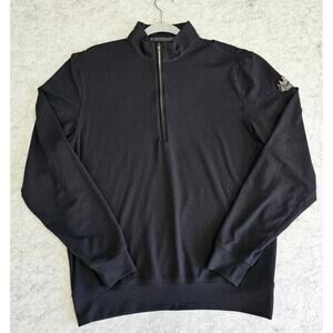 Donald Ross Half  Zip Black Pullover Sweater, Golf, Sportswear, Casual NEW, Sz S